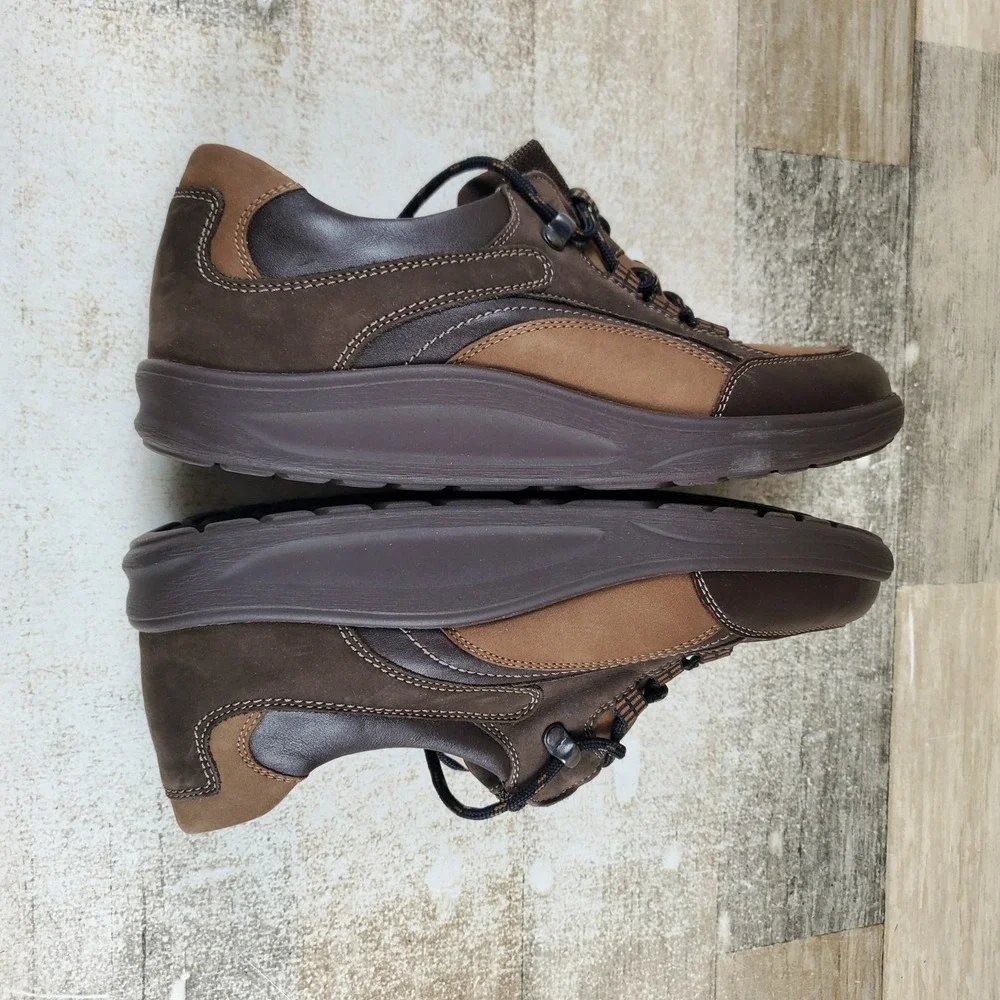 Waldlaufer Dynamic Womens Walking Shoes Sz 7 (UK 5) Brown Leather Lace-Up